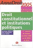 Droit constitutionnel et institutions politiques 1e Ann�e de Licence (syst�me LMD) ou de DEUG de droit