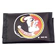 Florida State Seminoles (FSU) Black Nylon Trifold Wallet