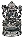 Sculpture Lord Ganesha Seated on Conch Shell Stone Statue From India 8 Inch