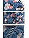 EVTECH(tm Portable Travel Drawer Dividers Closet Organizers Bra Underwear Storage Bag (2nd Gen. Navy Blue Flower)