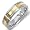 Tungsten Carbide Mens Womens Ring Wedding Band 6MM Polished Flat Double Grooved Gold Plated Comfort Fit (Available in Sizes 8 to 12) size 8