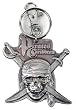 Pirates of the Caribbean Skull Pewter Key Chain