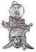 Pirates of the Caribbean Skull Pewter Key Chain