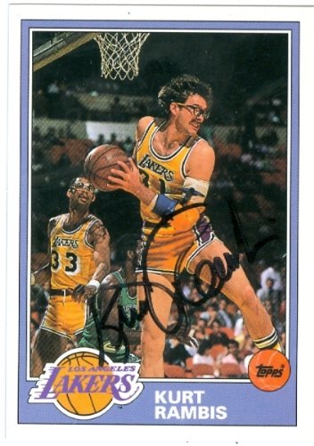 Kurt Rambis Autographed/Hand Signed Basketball card (Los Angeles Lakers) 1993 Topps #19