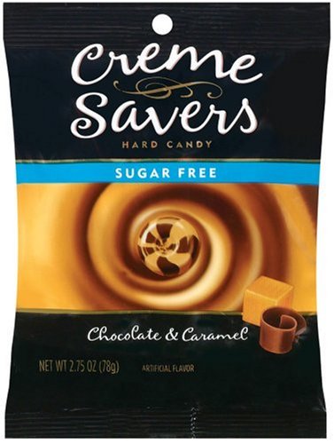 Crème Savers Hard Candy Sugar Free Chocolate & Caramel Crème, 2.75-Ounce Bags (Pack... by Creme Savers