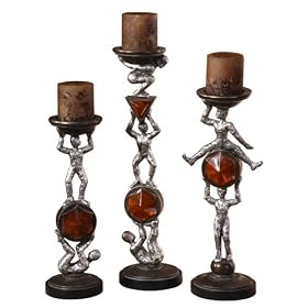 Acrobatics Candleholders - (Set of 3) by -
