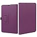 Evecase Leather Folio Stand Case Cover with Magnetic Closure for E-Fun Nextbook NX700QC16G and Nextbook Ares 7 Tablet (2015 Model NXA7QC132) - Purple