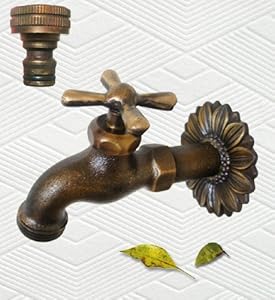 Amazon.com : Brass Cross Garden Outdoor Faucet - With a Brass Connecter