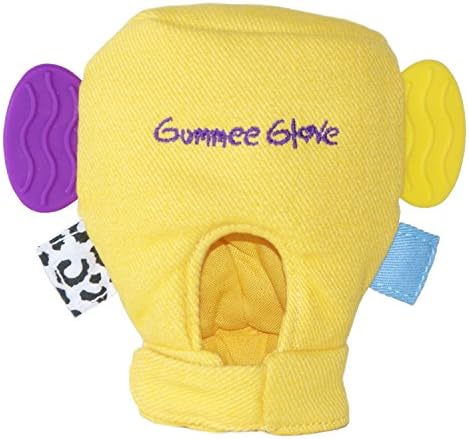 Gummee Glove with heart-shaped silicone teething ring