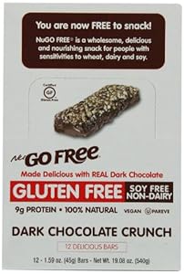 NuGo FREE Bar, Dark Chocolate Crunch, 1.59-Ounce Bars (Pack of 12)