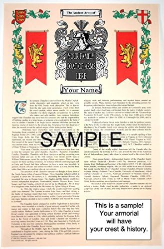 LIPSY - Armorial Name History & Coat of Arms Scroll - 11 x 17 inches (A3) - Family Crest - Genealogy - Heraldry - Heraldic