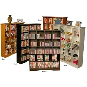 Bookcase Media Cubbies Finish: Cherry