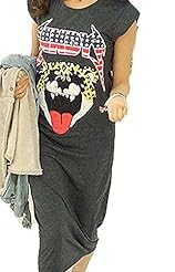 Sexy Cotton Wrap Cap Sleeves Sleeveless Animal Print Tiger Print Maxi Dress 