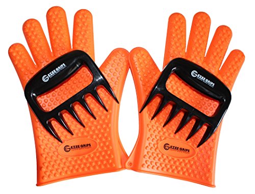 Silicone heat resistant oven grill bbq gloves for cooking, baking…
