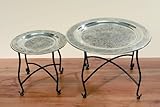 Tee-Tisch Beistelltisch Couchtisch Aluminium orientalisch 60cm