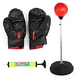 MultiWare Punch Ball Adult Standing Boxing Punch Bag with gloves and a hand pump