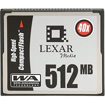 Lexar Media 512 MB CompactFlash HSS (40X) CF512-40-278