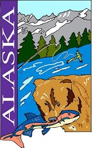 Alaska State Garden Size Applique Flag