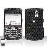 Black Carbon Fiber Design Snap on Hard Cover Protector Faceplate Skin Case for Blackberry Curve 8300 8310 8320 8330 + Belt Clip