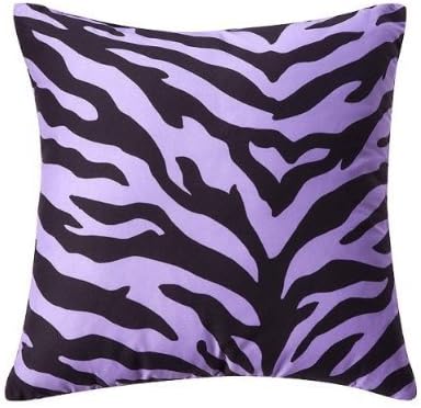 Purple Zebra + Leopard Print - Square Pillow