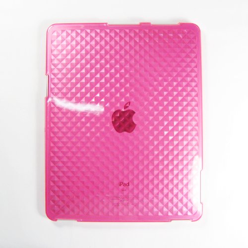 iPadケース　高品質なシリコン素材を採用したiPad専用花紋シリコンケース（ピンク）フィルム付属
