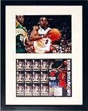 Dwyane Wade NBA Stamps - Brilliant Framed and Matted Sports Collectible Plaque 15 X 12