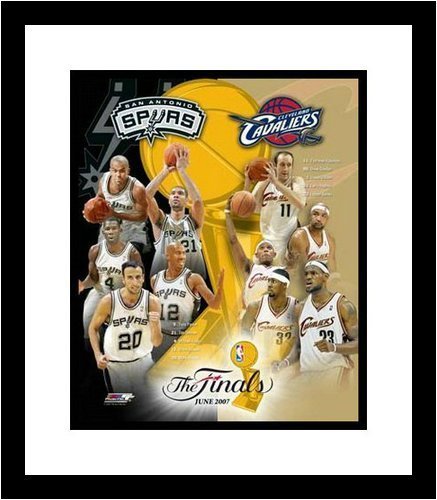 2007 San Antonio Spurs vs Cleveland Cavaliers NBA Framed Photograph Finals Collage