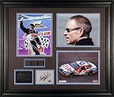 Mark Martin Three Photograph Framed Collage with Autograph and Race Used Tire