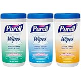 Purell 9121-03-EC Hand Sanitizing Wipes, Variety Scent, 40 Count Canister (Pack of 3)