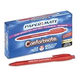 ComfortMate Ballpoint Pen,Rtrctbl,Med Pt,1.0mm,Rubber Grip,Red Ink/Barrel PAP63201