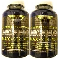 2 Bottles - Absonutrix African Mango Max Strength - 180 Slimming Capsules Total - Healthiest Way to Lose Weight