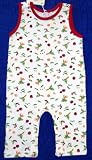 Organic Cotton Baby Romper in Train and Veggie Prints