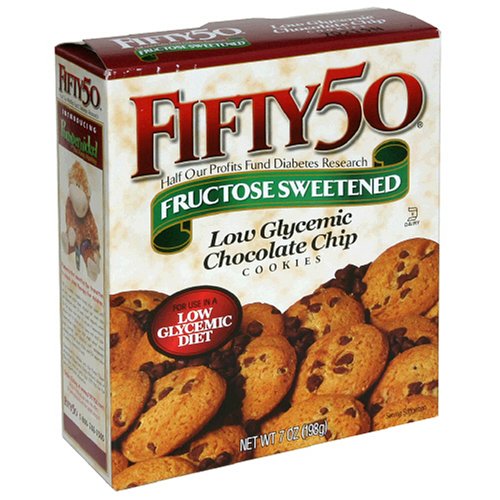 Fifty-50 Cookies, Chocolate Chip, 6-Count 7-Ounce Boxes (Pack of 12) by Fifty-50
