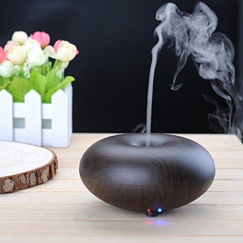 Wangang Electric Ultrasonic Humidifier Aroma Diffuser Aromatherapy Essential oil Diffuser Cool Mist Humidifier, Enjoy Aromatherapy Experience with Your Favorite Scented Essential Oils - 03K Dark Brown