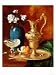 Still Life of a Gilt Ewer, Vase of Flowers and a Facon De Venise Bowl Giclee Poster Print