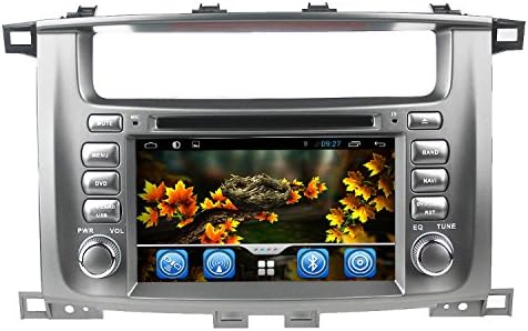 lsqSTAR 7 inch Android 4.4 In Dash Double Din HD Touch Screen Car DVD Player AM/FM Radio GPS Navigation Navi Stereo Support 3G Wifi Bluetooth 1080P USB SD DVR OBD2 Steering Wheel Control, Rear Camera Input, Aux In For TOYOTA LAND CRUISER 100