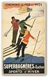 Superbagneres-Luchon, Sports d'Hiver by Leonetto Cappiello 50"x30" Art Print Poster