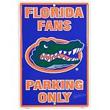 Florida Gators Royal Blue Metal Fans Parking Only Sign