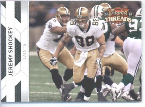 2010 Panini THREADS Football Card #92 Jeremy Shockey - New Orleans Saints - NFL Trading Card in Screwdown Case
