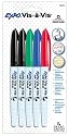 Expo Vis-A-Vis Wet Erase Markers, 4 Colored Markers(16675B)