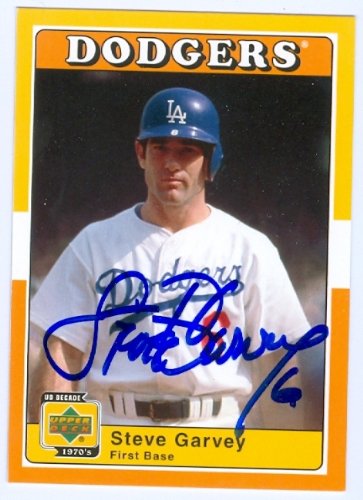 Steve Garvey Autographed/Hand Signed Baseball Card (Los Angeles Dodgers) 2001 Upper Deck Decade Lege