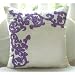 Purple Applique - Throw Pillow Covers - Velvet Pillow Cover