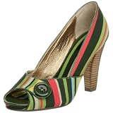 Naughty Monkey Womens Wavelength Heel,Green,7.5 M