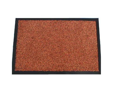 Machine washable doormat dirt trapper absorber door mat terracotta 80 x 50 cm