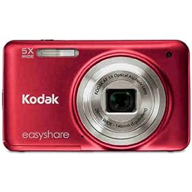 Kodak Easyshare M5350 16 MP Digital Camera with 5x Optical Zoom and 2.7-Inch LCD (Red): Camera &amp; Photo