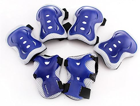 Eforbuy 6Pcs Set Sports Extreme Sports Protective Gear kid Children's Wrist Elbow Knee Protector (dusty blue)
