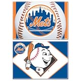 NY Mets Mascot Magnet Rect 2pk 2"x3"