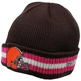 Reebok Cleveland Browns Breast Cancer Awareness Sideline Cuffed Knit Hat One Size Fits All