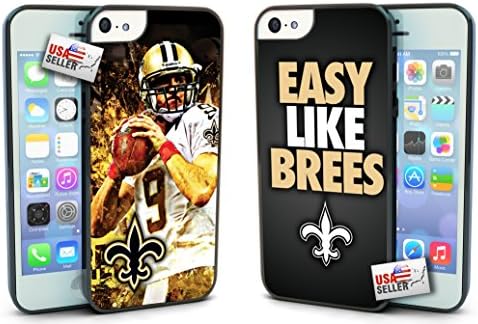 OneDreamCases - New Orleans Saints Drew Brees and 'Easy Like Brees' Hard Case COMBO TWO PACK for iPhone 5c