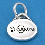 Sterling Silver Laugh Charm Message Jewelry 11mm x 8mm